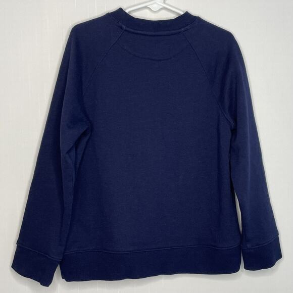 Janie And Jack Nautical Navy Anchor Sweatshirt Size 6 - Picture 2 of 6